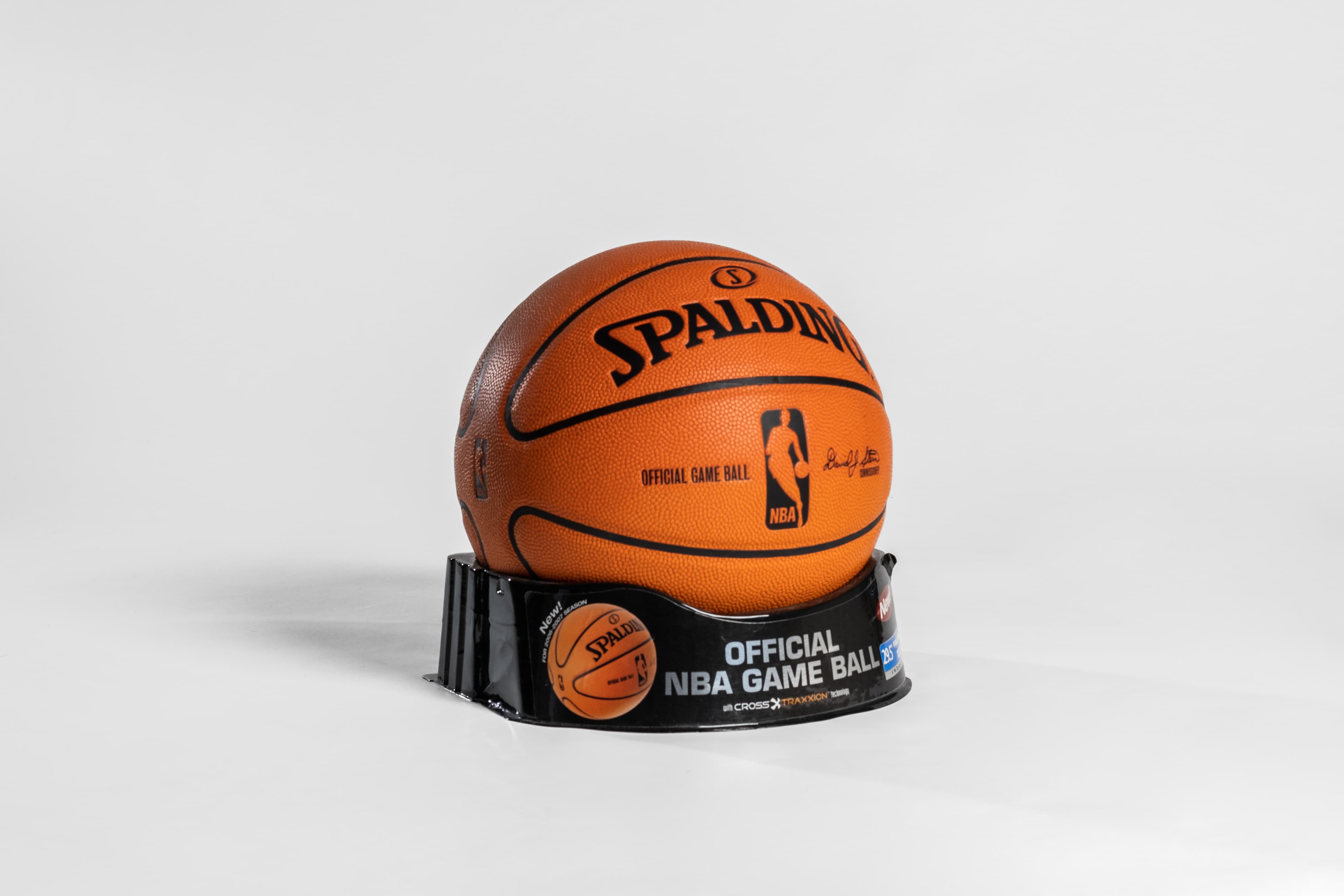 Angled view of the Spalding New Ball