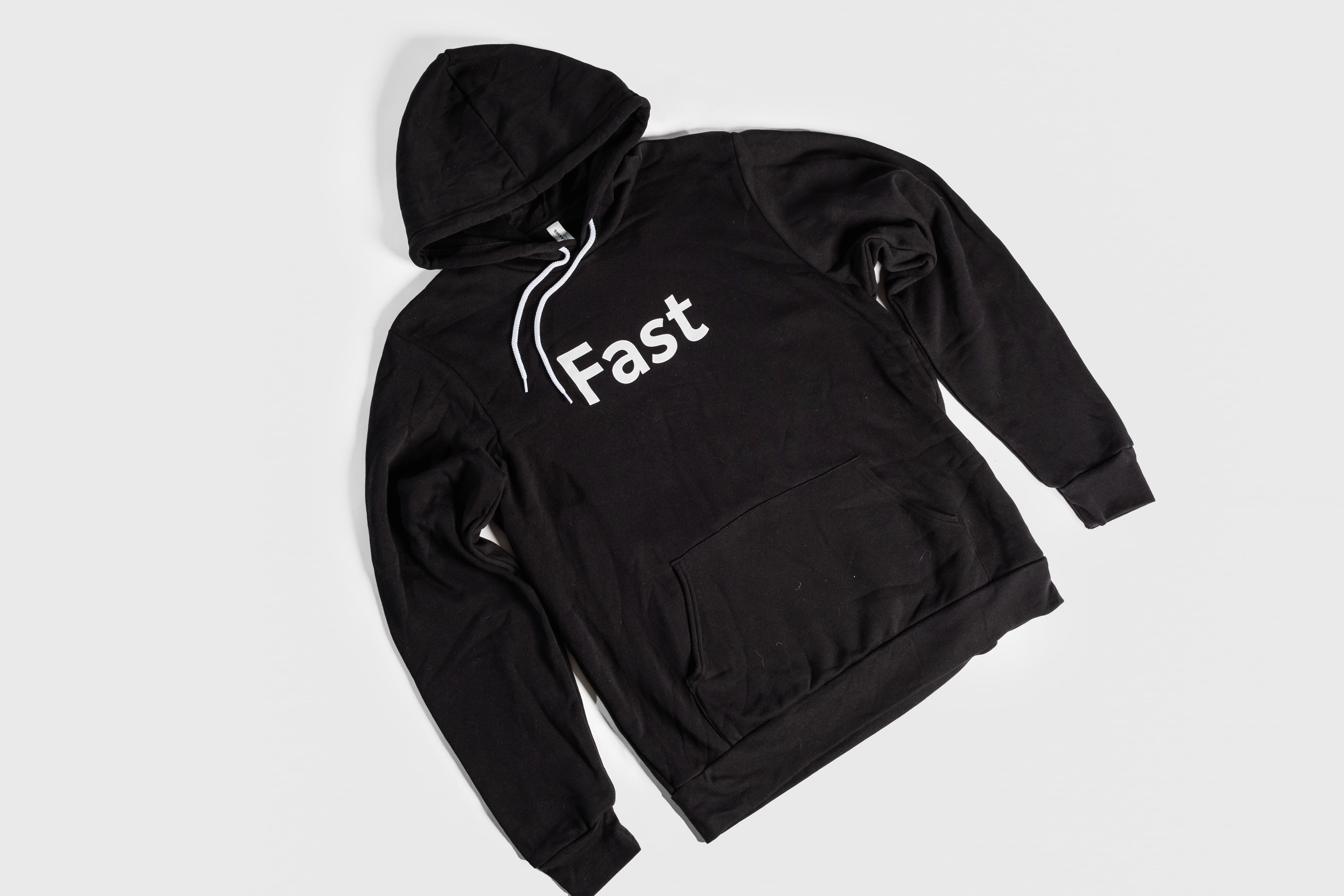 FAST hoodie, second angled view
