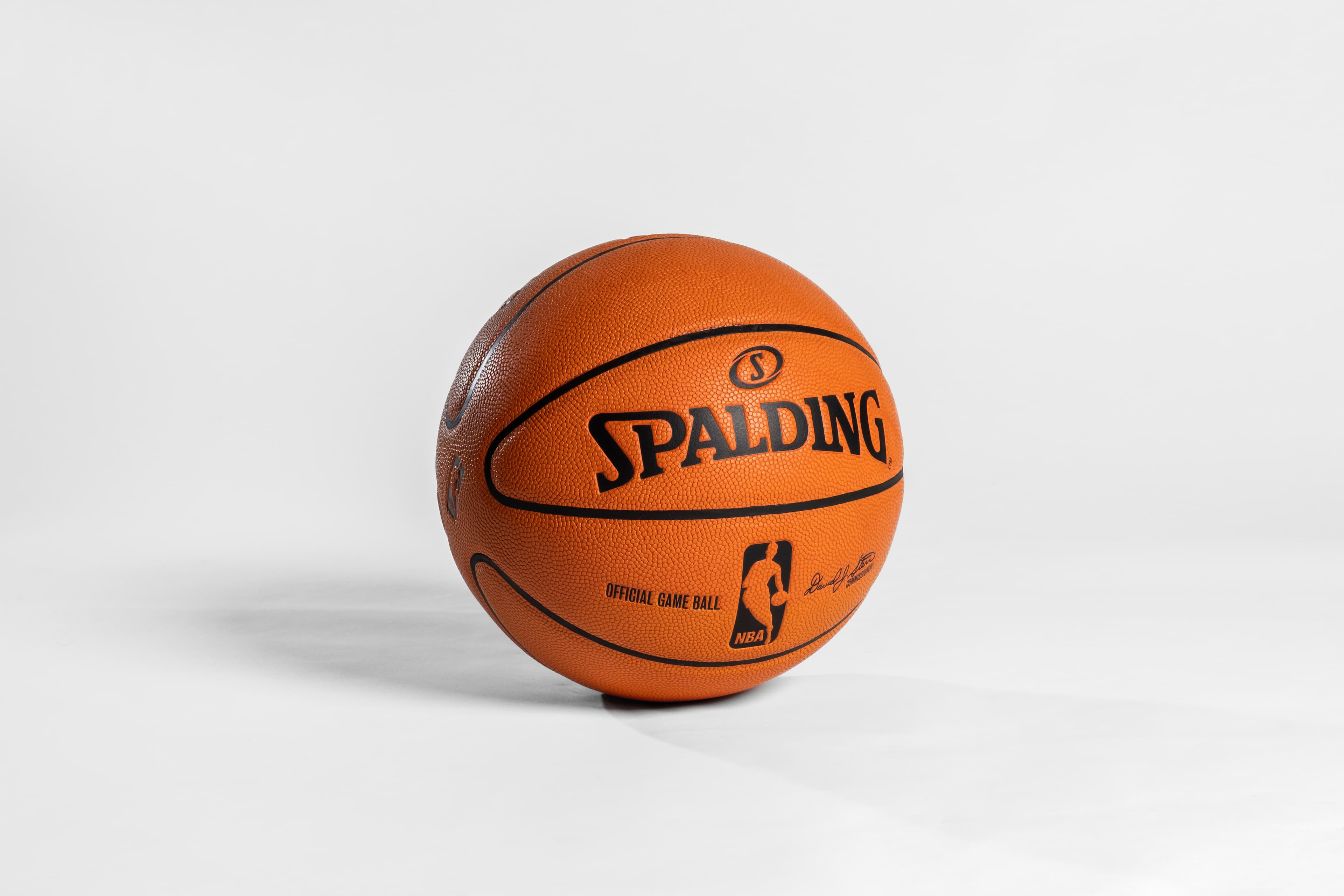 Angled view of the Spalding New Ball without stand
