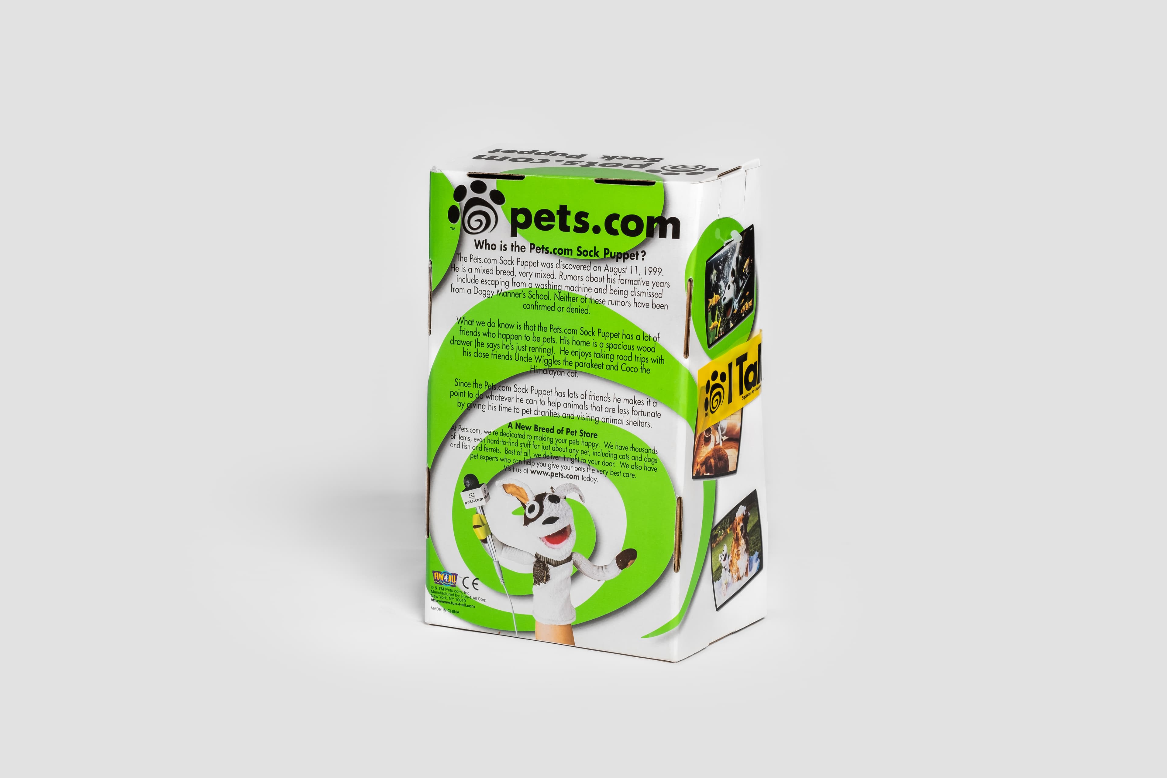 Pets.com sock puppet, rear view