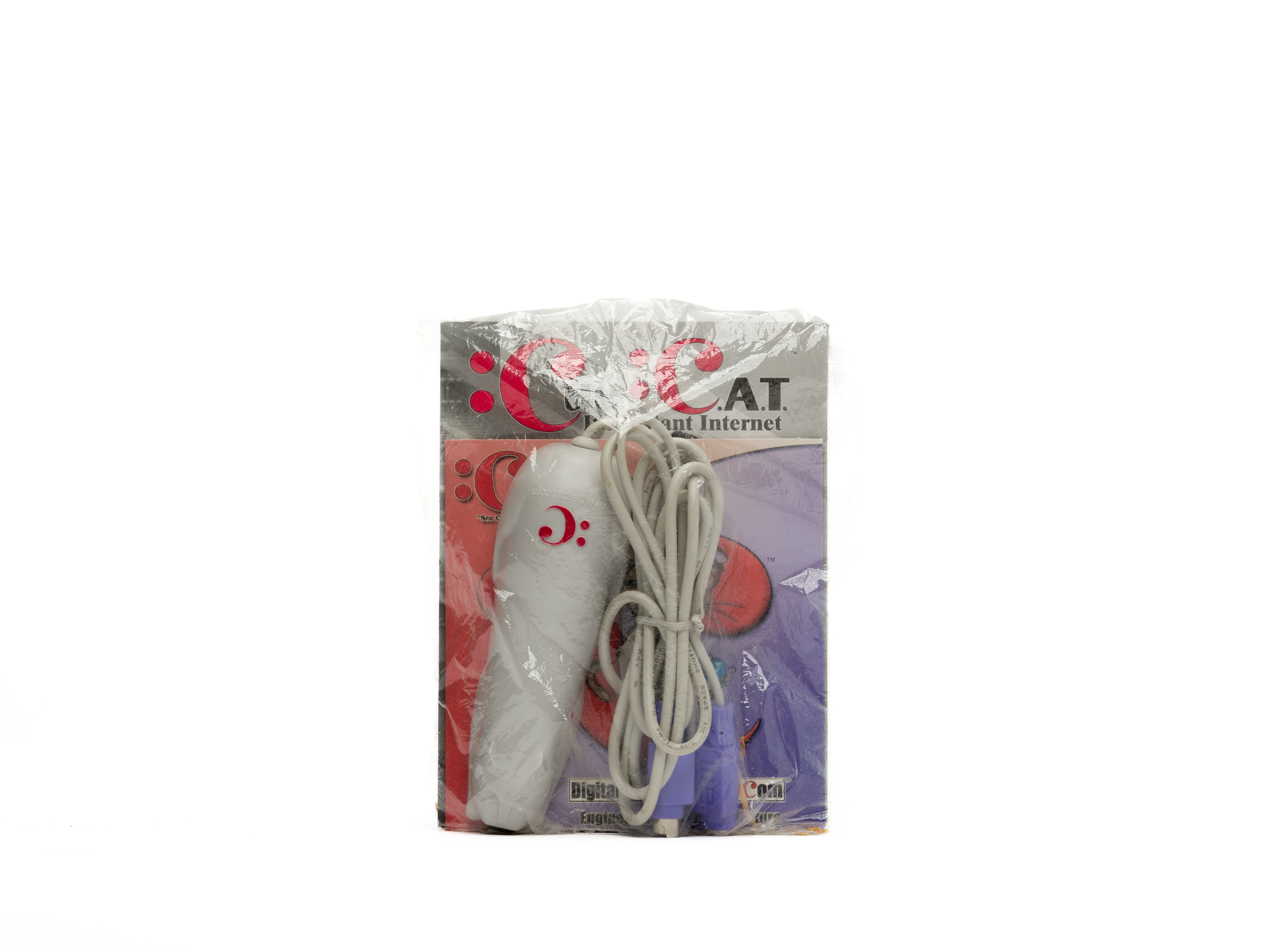 CueCat barcode scanner in its packaging