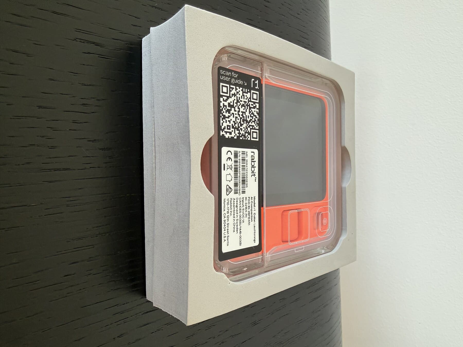 Rabbit R1 in its box