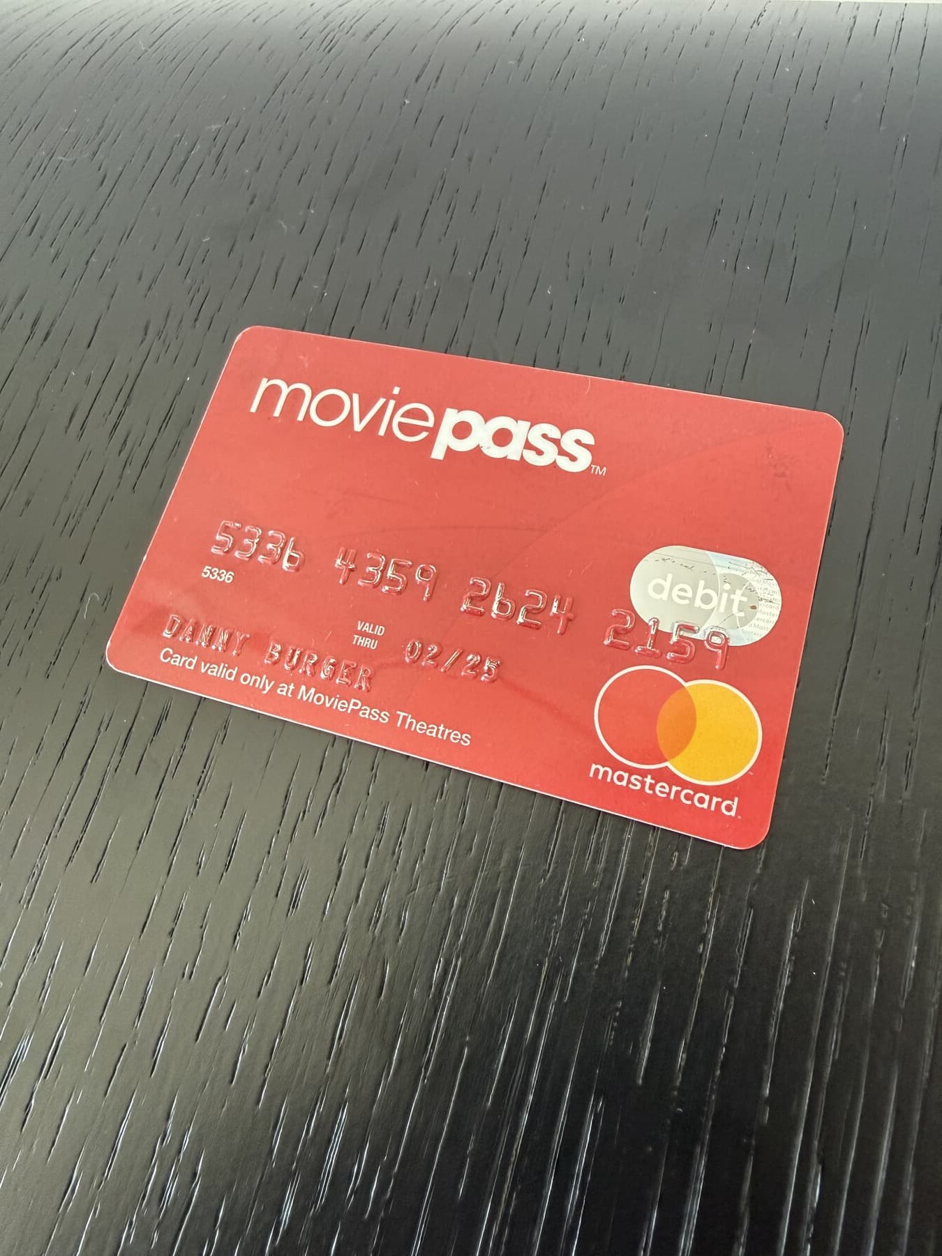 MoviePass membership card