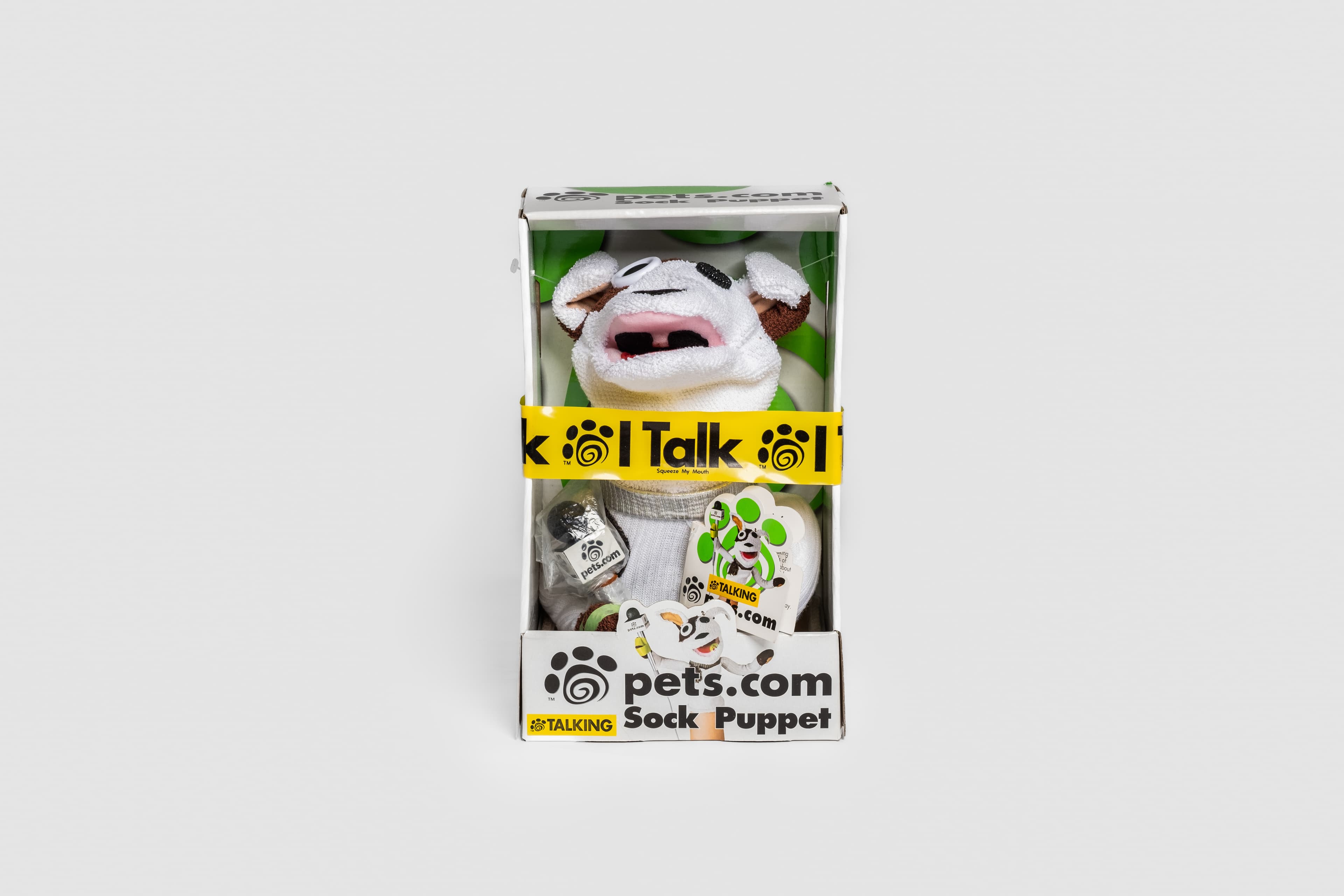 Pets.com sock puppet, front view