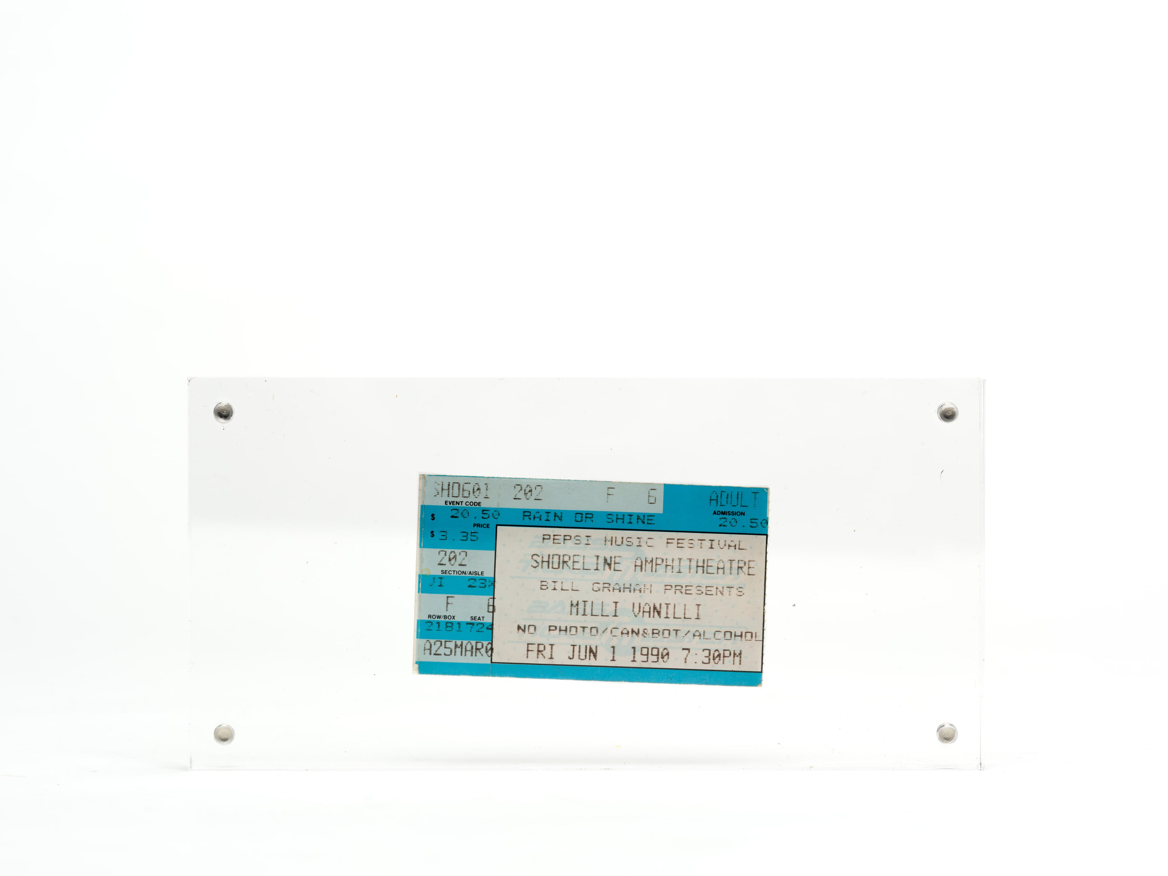 Milli Vanilli concert ticket